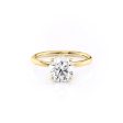 The Alex Set With A 2.5 Carat Round Moissanite Online Hot Sale