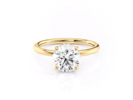 The Alex Set With A 3.5 Carat Round Moissanite Hot on Sale