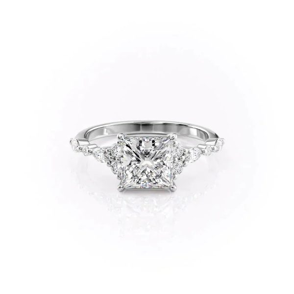 The Kristen Set With A 1.5 Carat Princess Moissanite Online Hot Sale