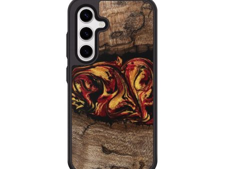 Galaxy S25 Wood Phone Case - Jaleel (Red, 746356) For Discount