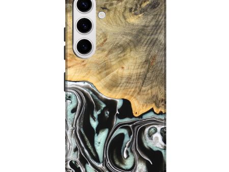 Galaxy S25 Plus Wood Live Edge Phone Case - Tamara (Black & White, 747207) Discount