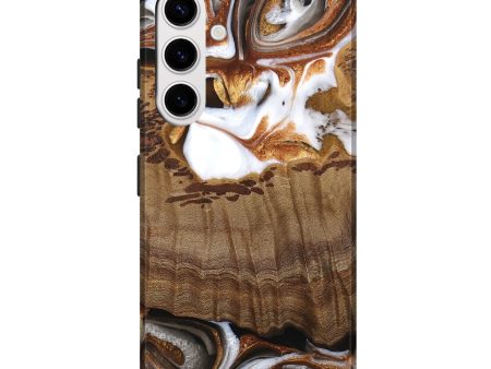 Galaxy S25 Plus Wood Live Edge Phone Case - Ammon (Black & White, 744785) For Discount