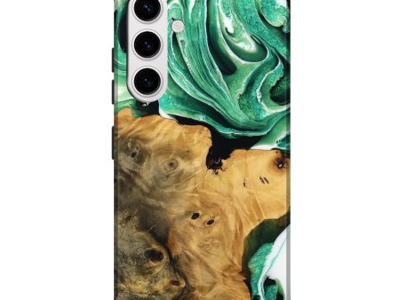 Galaxy S25 Plus Wood Live Edge Phone Case - Surin (Green, 738773) Online Hot Sale