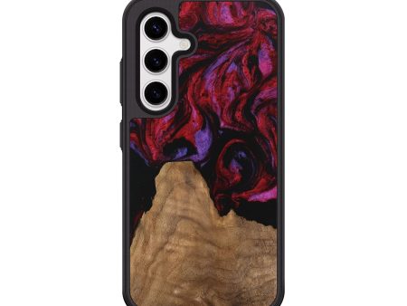 Galaxy S25 Wood Phone Case - Octavio (Red, 746353) on Sale