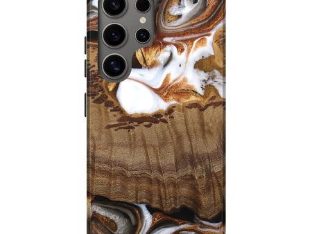 Galaxy S25 Ultra Wood Live Edge Phone Case - Ammon (Black & White, 744785) Sale