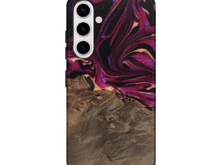 Galaxy S25 Wood Live Edge Phone Case - Ellen (Purple, 745689) Online now