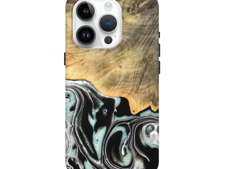 iPhone 15 Pro Wood Live Edge Phone Case - Tamara (Black & White, 747207) Sale