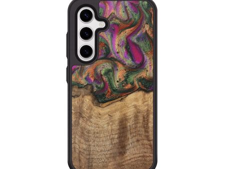 Galaxy S25 Wood Phone Case - Alene (Green, 746407) Fashion