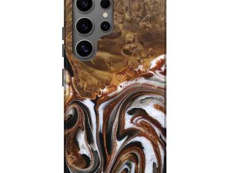 Galaxy S25 Ultra Wood Live Edge Phone Case - Anneke (Black & White, 744789) Online