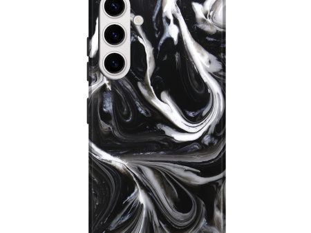 Galaxy S25 Plus ResinArt Live Edge Phone Case - Tamatha (Black & White, 746817) For Sale