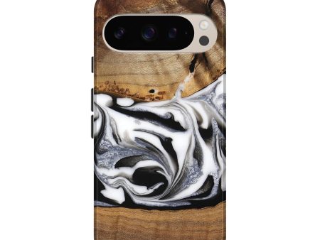 Pixel 9 Wood Live Edge Phone Case - Jovie (Black & White, 747193) on Sale