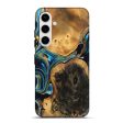 Galaxy S25 Plus Wood Live Edge Phone Case - Trevor (Teal & Gold, 746815) Cheap