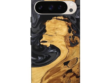 Pixel 9 Pro XL Wood Live Edge Phone Case - Geo (Black & White, 747197) Cheap