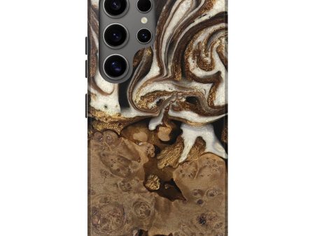 Galaxy S25 Ultra Wood Live Edge Phone Case - Albert (Black & White, 745724) Discount