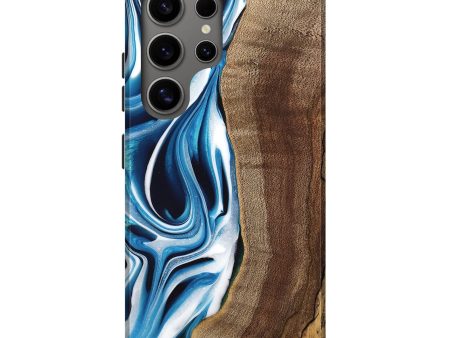 Galaxy S25 Ultra Wood Live Edge Phone Case - Abel (Blue, 745714) For Discount