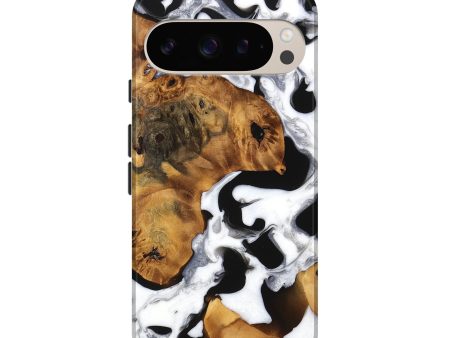 Pixel 9 Wood Live Edge Phone Case - Elias (Black & White, 747201) Cheap