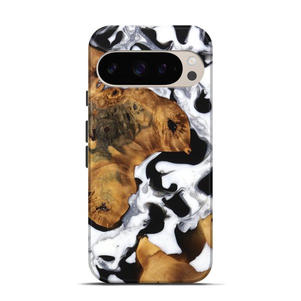 Pixel 9 Wood Live Edge Phone Case - Elias (Black & White, 747201) Cheap