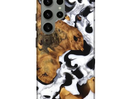 Galaxy S24 Ultra Wood Live Edge Phone Case - Elias (Black & White, 747201) For Sale