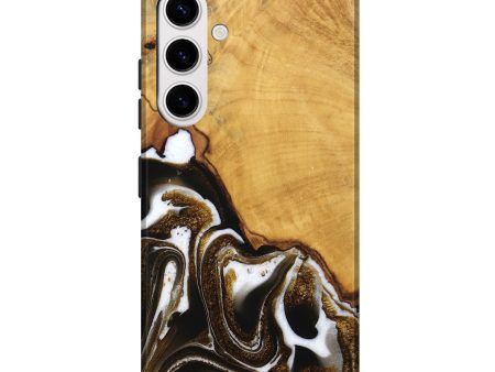 Galaxy S25 Plus Wood Live Edge Phone Case - Skylar (Black & White, 746574) Supply