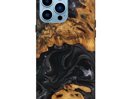 iPhone 14 Pro Max Wood Live Edge Phone Case - Charli (Black & White, 747205) Sale