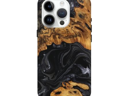 iPhone 15 Pro Wood Live Edge Phone Case - Charli (Black & White, 747205) Online Sale