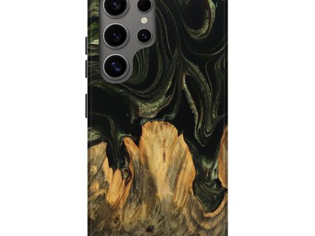 Galaxy S25 Ultra Wood Live Edge Phone Case - Alesha (Green, 746008) Supply