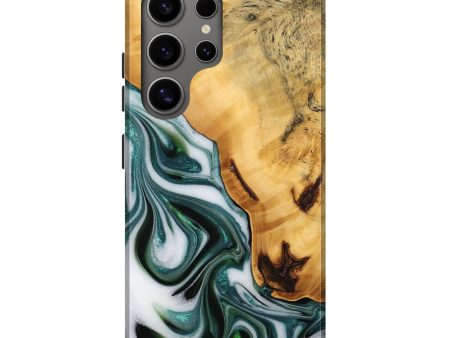 Galaxy S25 Ultra Wood Live Edge Phone Case - Adam (Green, 746293) Supply