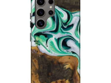 Galaxy S25 Ultra Wood Live Edge Phone Case - Barrie (Green, 731611) For Discount