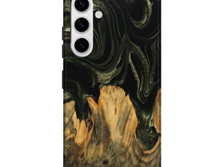 Galaxy S25 Plus Wood Live Edge Phone Case - Alesha (Green, 746008) Online now