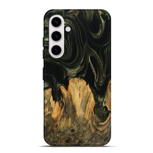 Galaxy S25 Plus Wood Live Edge Phone Case - Alesha (Green, 746008) Online now