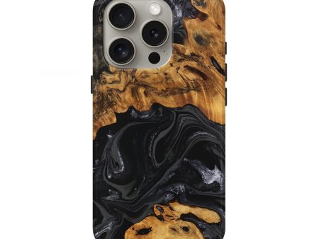 iPhone 16 Pro Wood Live Edge Phone Case - Charli (Black & White, 747205) For Sale