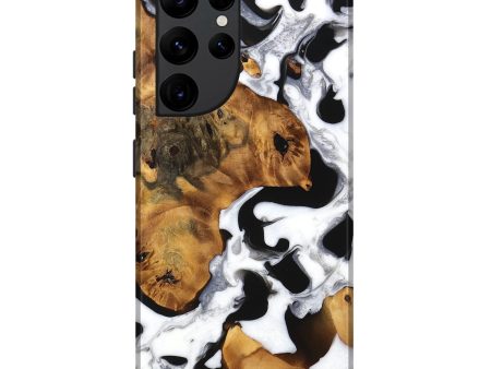 Galaxy S22 Ultra Wood Live Edge Phone Case - Elias (Black & White, 747201) Online