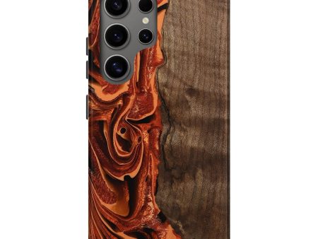 Galaxy S25 Ultra Wood Live Edge Phone Case - Aurora (Red, 746017) Supply