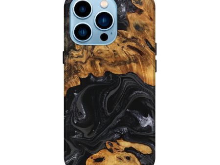 iPhone 14 Pro Wood Live Edge Phone Case - Charli (Black & White, 747205) Sale