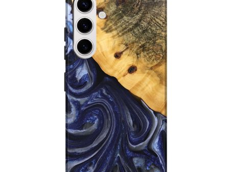 Galaxy S25 Plus Wood Live Edge Phone Case - Erna (Blue, 746592) For Sale