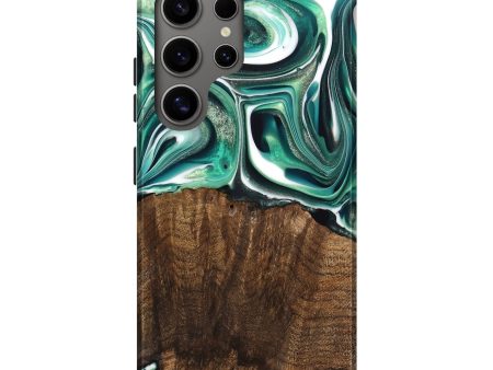 Galaxy S25 Ultra Wood Live Edge Phone Case - Avery (Green, 741332) Supply