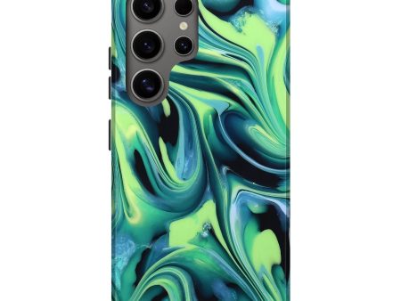 Galaxy S25 Ultra ResinArt Live Edge Phone Case - Khalil (Green, 746011) Sale