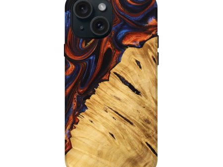 iPhone 15 Wood Live Edge Phone Case - Zyaire (Red, 747194) on Sale