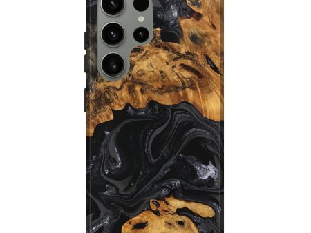 Galaxy S24 Ultra Wood Live Edge Phone Case - Charli (Black & White, 747205) Sale