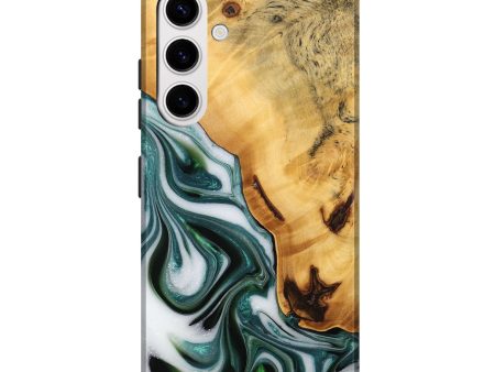 Galaxy S25 Plus Wood Live Edge Phone Case - Adam (Green, 746293) Discount