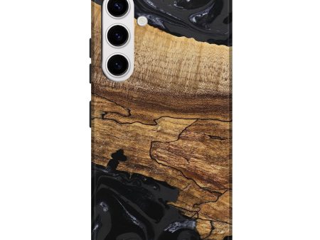 Galaxy S25 Plus Wood Live Edge Phone Case - Tiara (Black & White, 746030) Online now