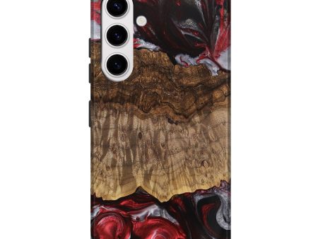 Galaxy S25 Plus Wood Live Edge Phone Case - Abigail (Red, 745698) Fashion