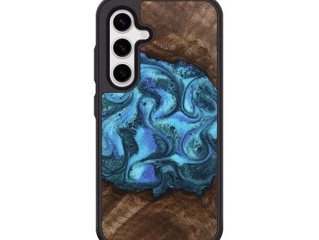 Galaxy S25 Wood Phone Case - Alaya (Blue, 746448) For Sale