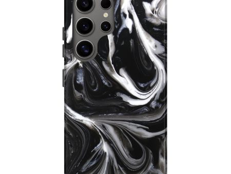 Galaxy S25 Ultra ResinArt Live Edge Phone Case - Tamatha (Black & White, 746817) Supply