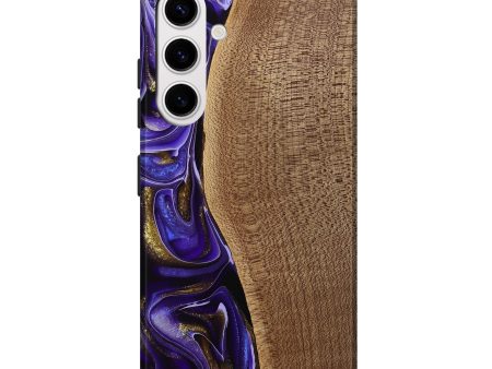 Galaxy S25 Plus Wood Live Edge Phone Case - Tanhya (Purple, 741633) Cheap