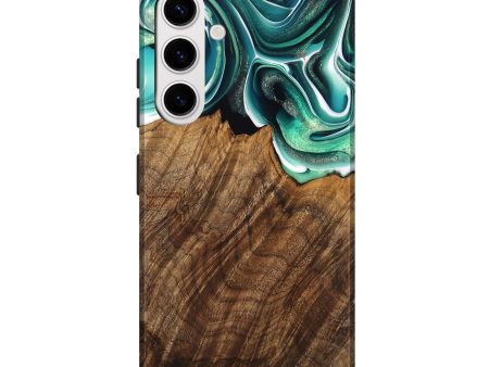 Galaxy S25 Plus Wood Live Edge Phone Case - Teodora (Green, 741322) Hot on Sale