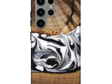 Galaxy S24 Ultra Wood Live Edge Phone Case - Jovie (Black & White, 747193) Online