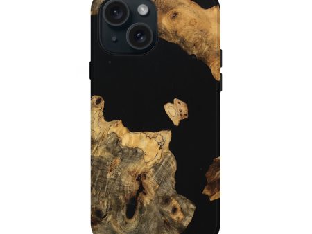 iPhone 15 Wood Live Edge Phone Case - Evalyn (Wood Burl, 747200) For Sale