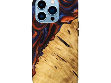 iPhone 14 Pro Wood Live Edge Phone Case - Zyaire (Red, 747194) For Cheap