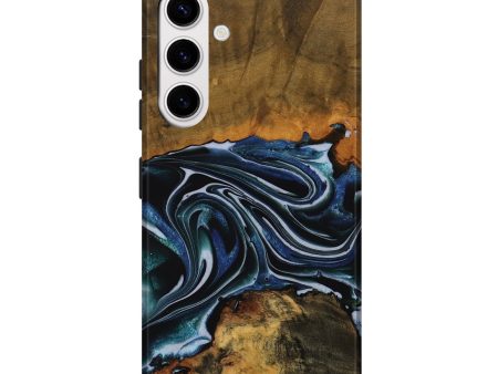 Galaxy S25 Plus Wood Live Edge Phone Case - Tanya (Blue, 740148) Online Hot Sale